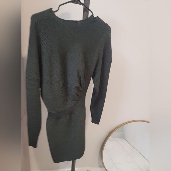 Ganni Sweater Dress Midi Ribbed Knit Xs - Picture 6 of 7